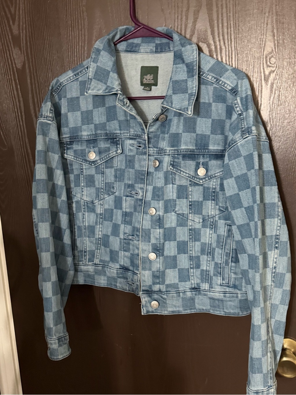 Wild Fable checkered denim set